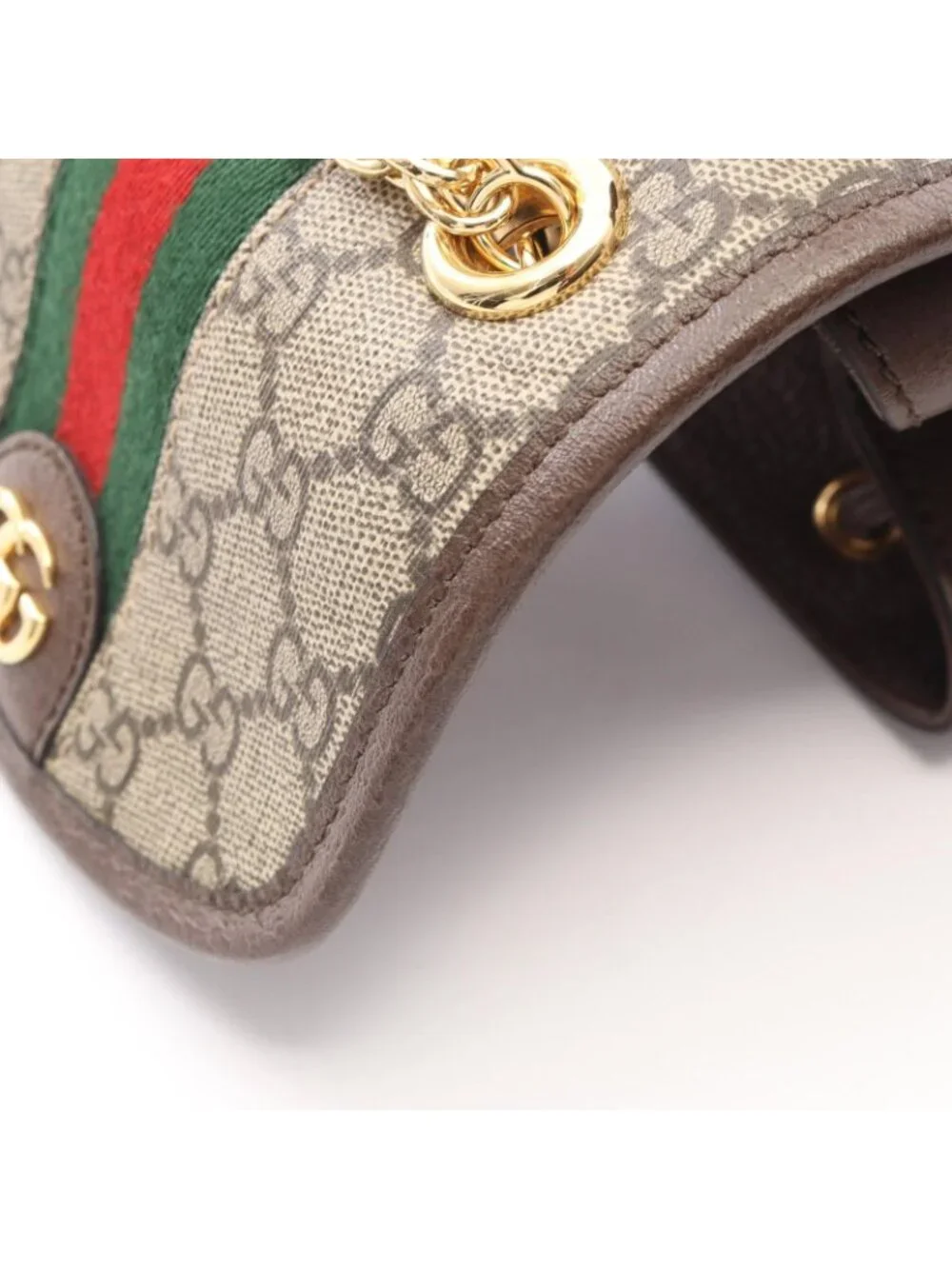 Gucci Backpack Ophidia Mini GG Supreme Beige Brown Green Canvas Leather